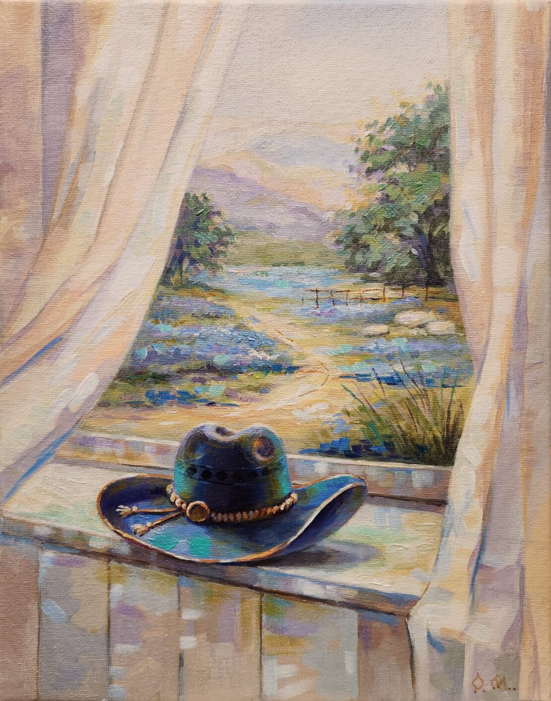 Texas Ranch 5 - Olha Mosieieva - 14" x 11" - Oil on Canvas