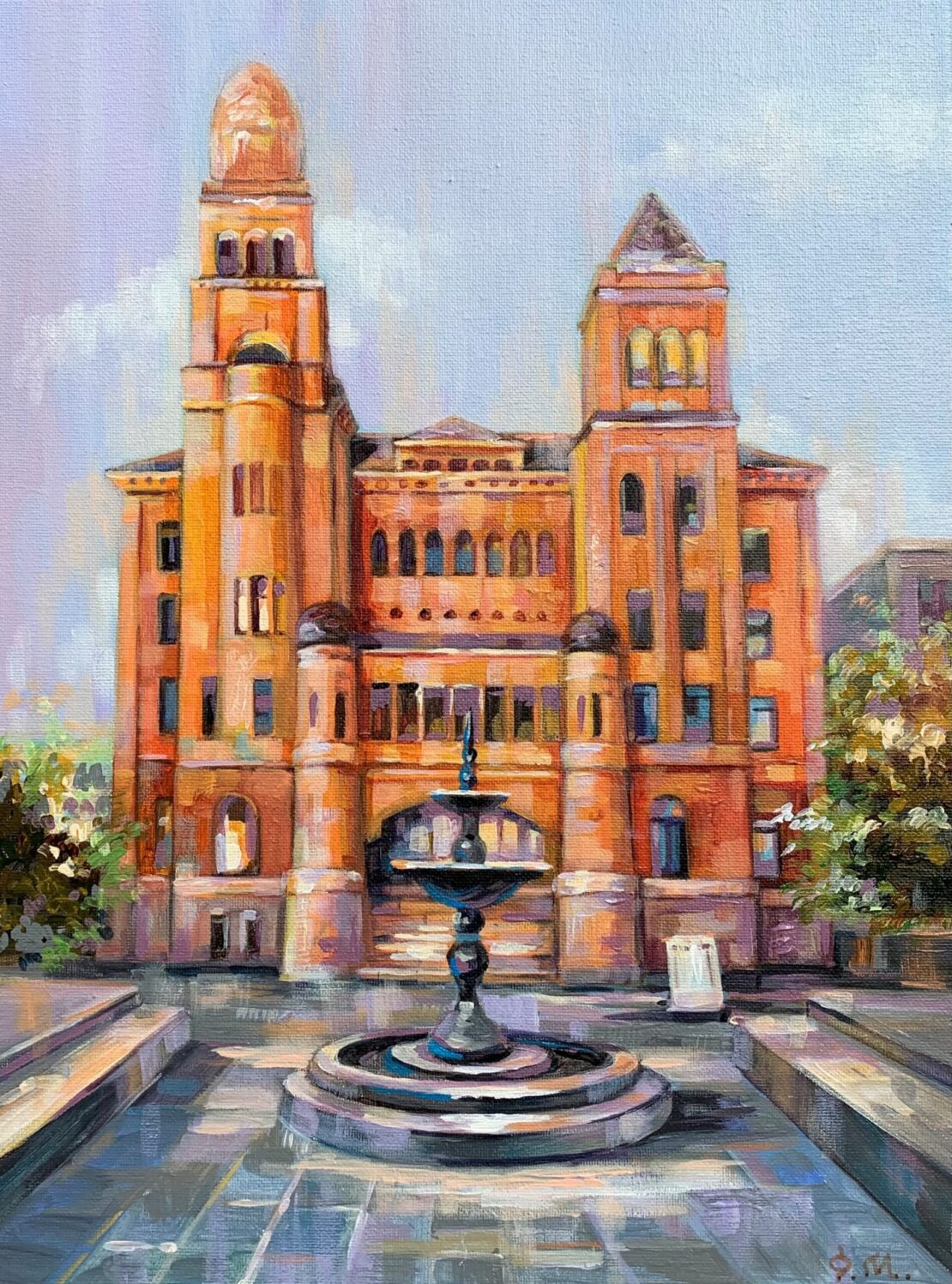 Bexar County Courthouse - Olha Mosieieva - 16" x 12" - Oil on Canvas