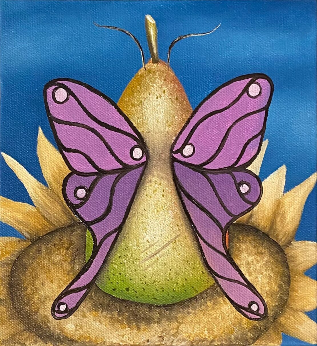 Fruit Fly - Antonio Garcia - 8" x 8" - Oil on Canvas