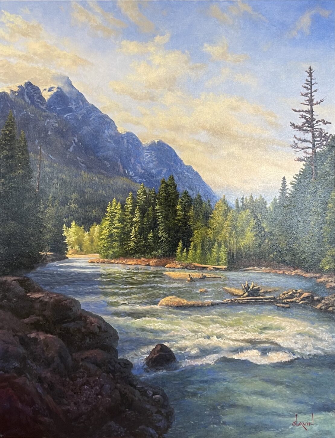 Snake River - Al Slavin - 30'' x 24'' - Oil on Canvas