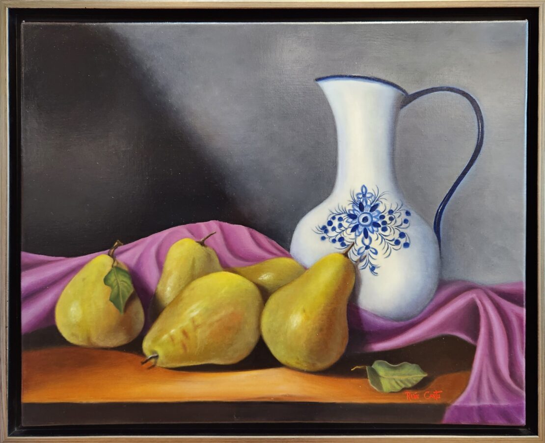 Pears Delight - Rene Cantu - 17.5'' x 21.5'' - Oil on Canvas