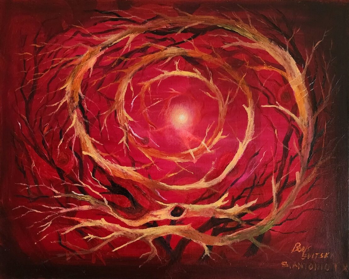 Red Deep - Boris Levitsky - 16" x 20" - Oil on Canvas