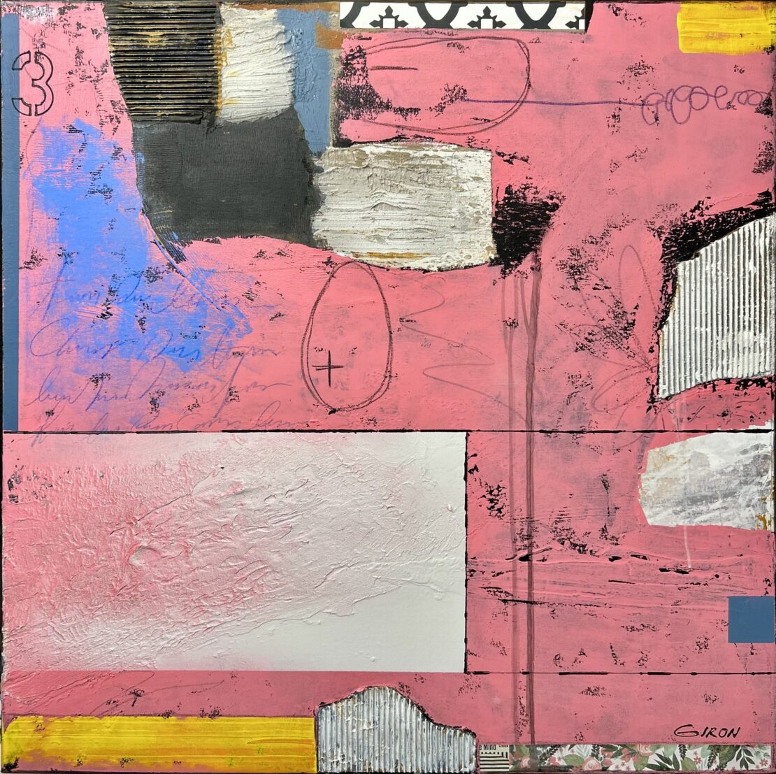 Tres Estaciones - Fernando Giron - 36" x 36" - Mixed Media on Canvas