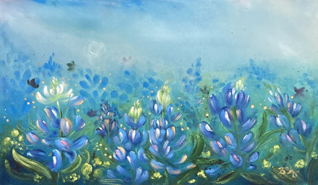 Bluebonnet Zone - Brittany Shipman - 20" x 26" - Acrylic on Canvas