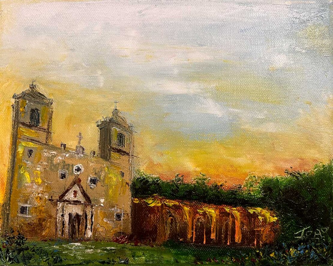 Mission Concepcion - Joao Quiroz - 8" x 10" - Oil on Canvas