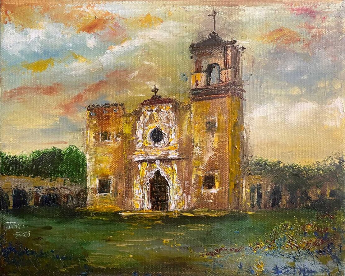 Mission San Jose - Joao Quiroz - 8" x 10" - Oil on Canvas