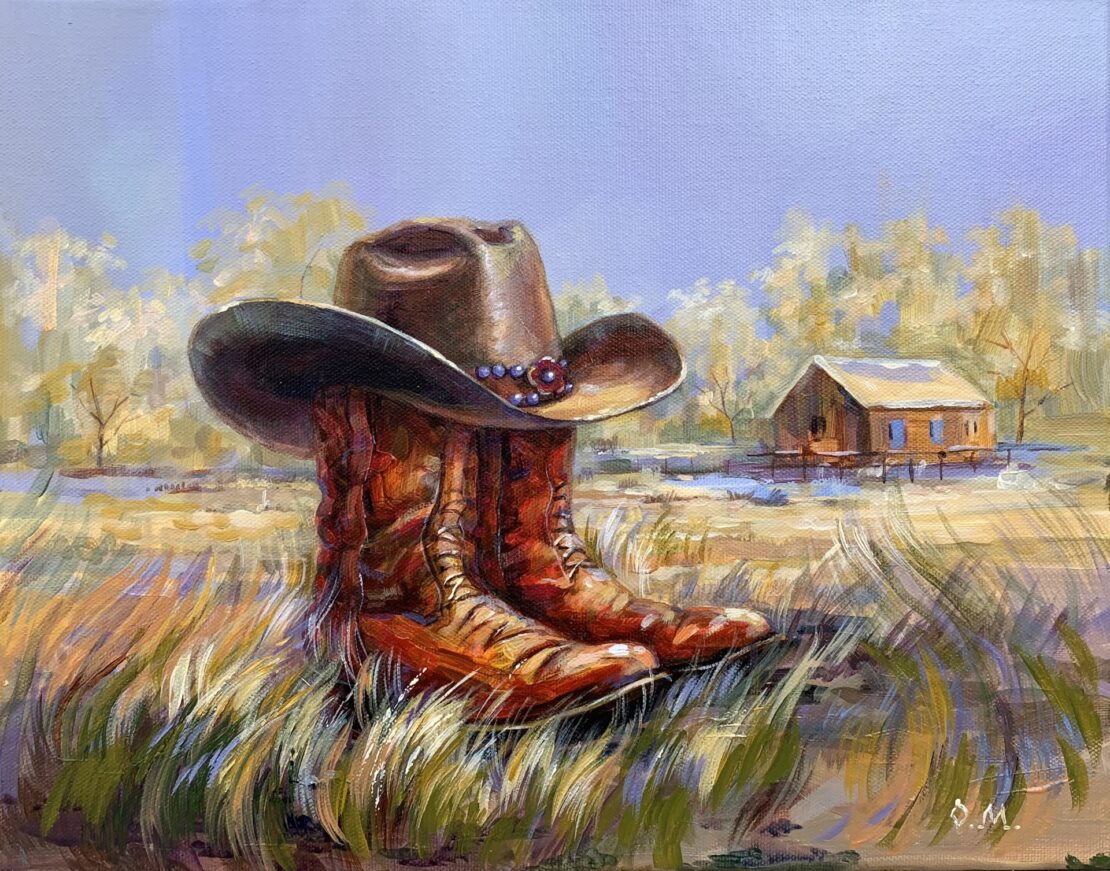 Texas Ranch 4 - Olha Mosieieva - 11" x 14" - Oil on Canvas