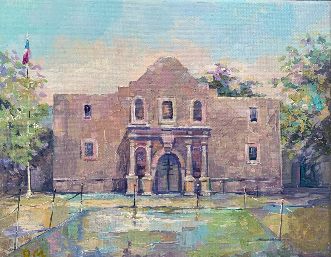 Alamo Morning - Olha Mosieieva - 11" x 14" - Oil on Canvas