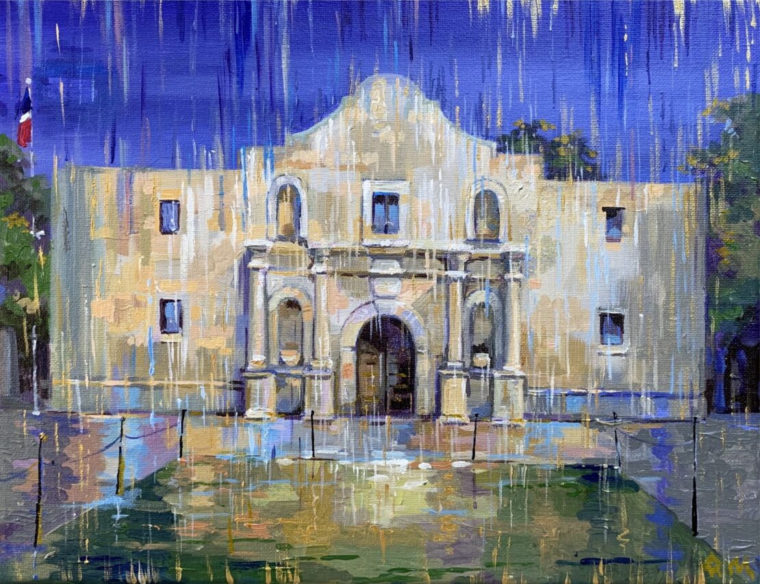 The Alamo - Olha Mosieieva - 11" x 14" - Oil on Canvas