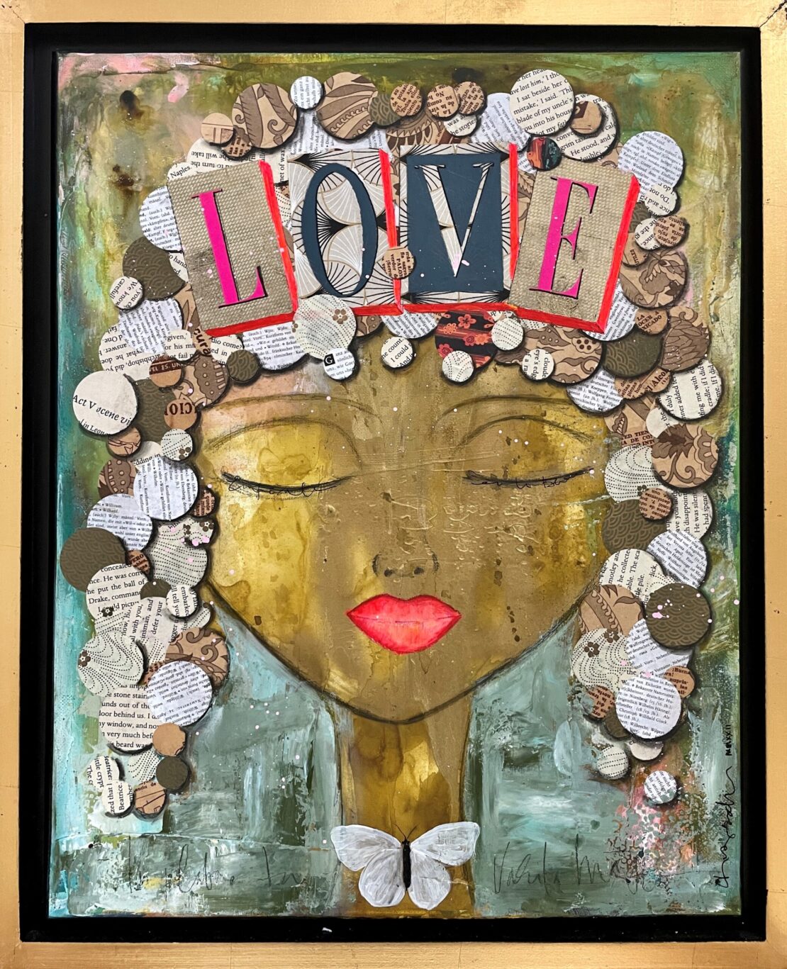 Niña de Amor - Monica Bosch - 22" x 18" - Mixed Media on Canvas