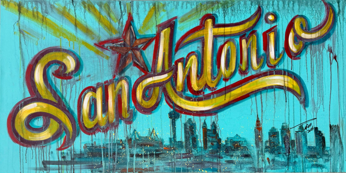 San Antonio Star - Joao Quiroz - 24" x 48" - Acrylic on Canvas