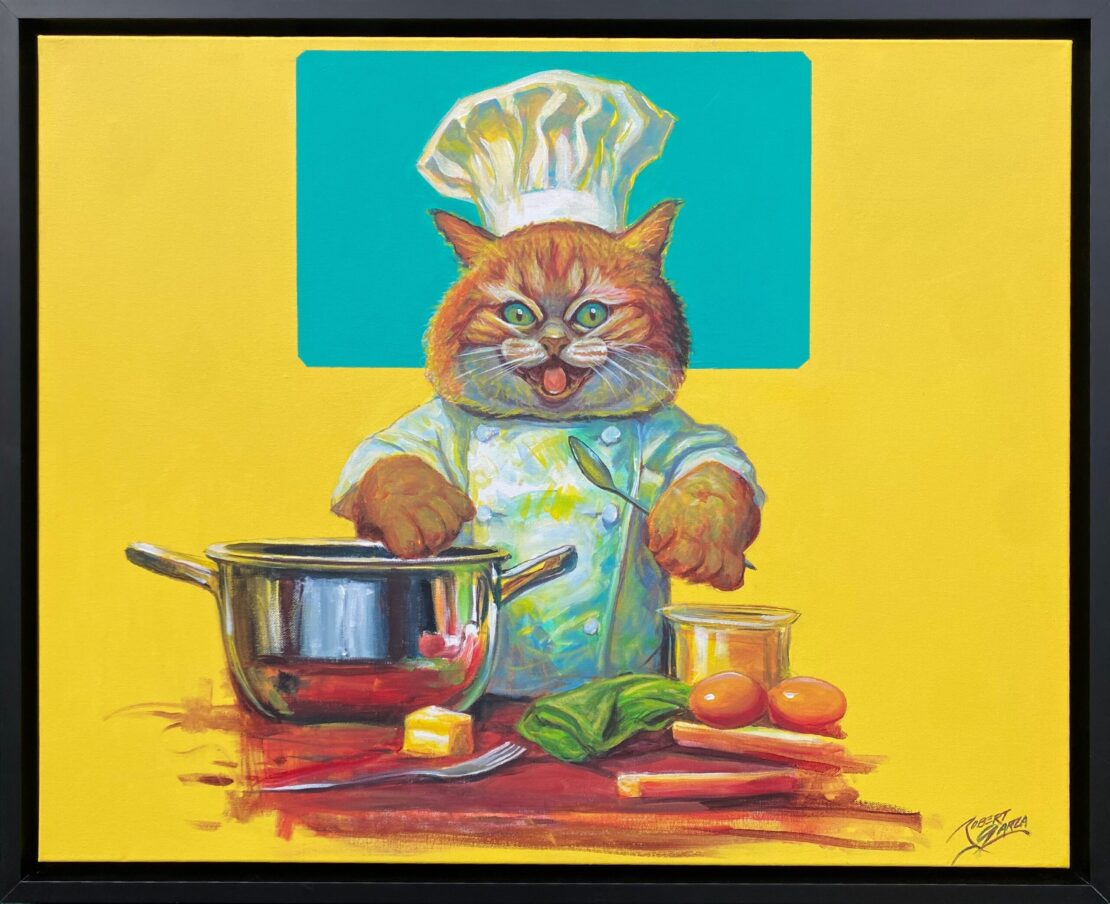 The Chef - Robert Garza - 26.5” x 32.5” - Acrylic & Oil on Canvas