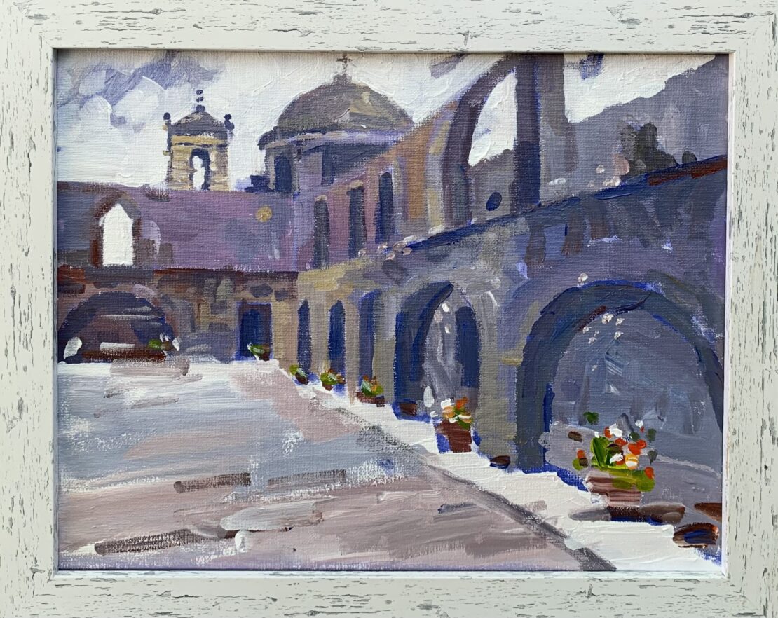 Mission San Jose - Yevhenii Mosieiev - 13" x 15" - Oil on Canvas