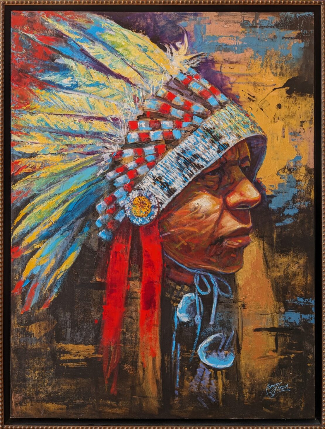 The Spirit Will Always Remain - Robert Garza - 50.5” x 38.5” - Mixed Media on Canvas