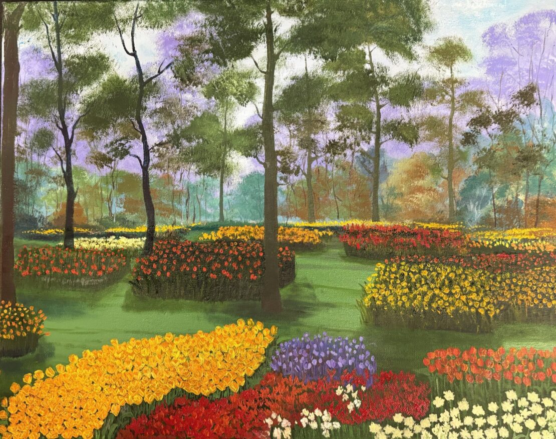 Keukenhof - Sandra Richmond - 16 x 20" - Oil & Acrylic on Canvas