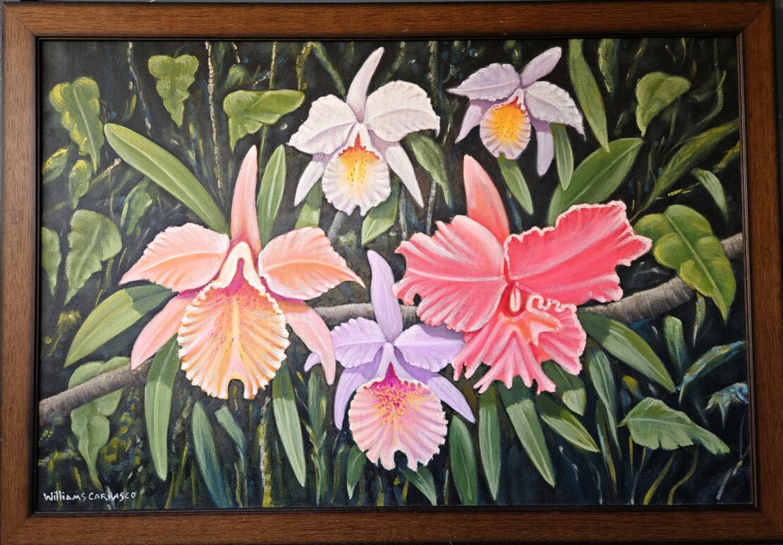 Orquideas  -  Wilian Carrasco  - 28" x 30" - Oil on Canvas