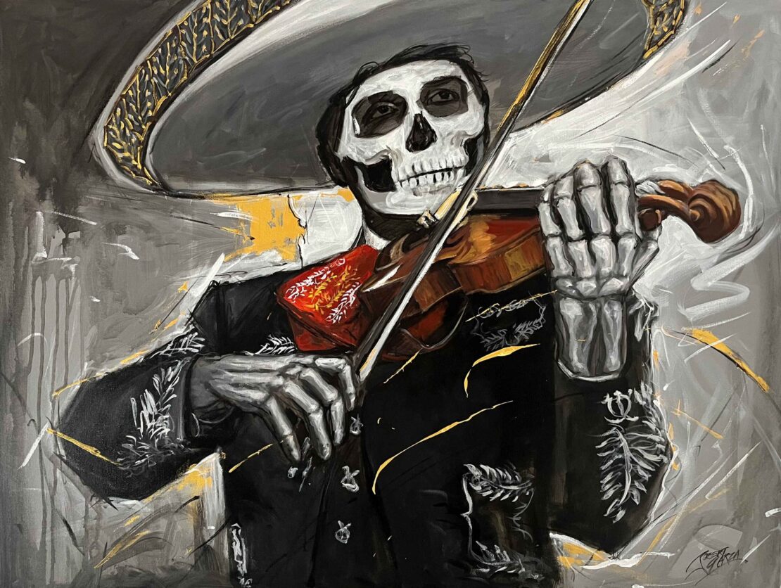 Sonata de los Muertos  -  Robert Garza  - 30" x 40" - Acrylic on Canvas