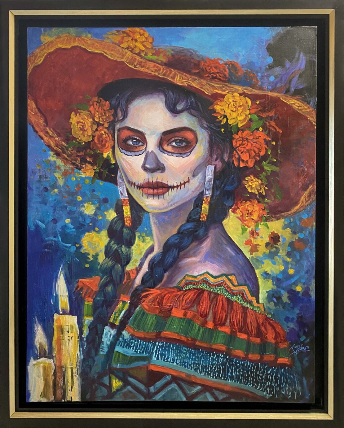 Lady of Eternal Light  -  Robert Garza  - 52 x 40" -  Oil on Canvas-Framed