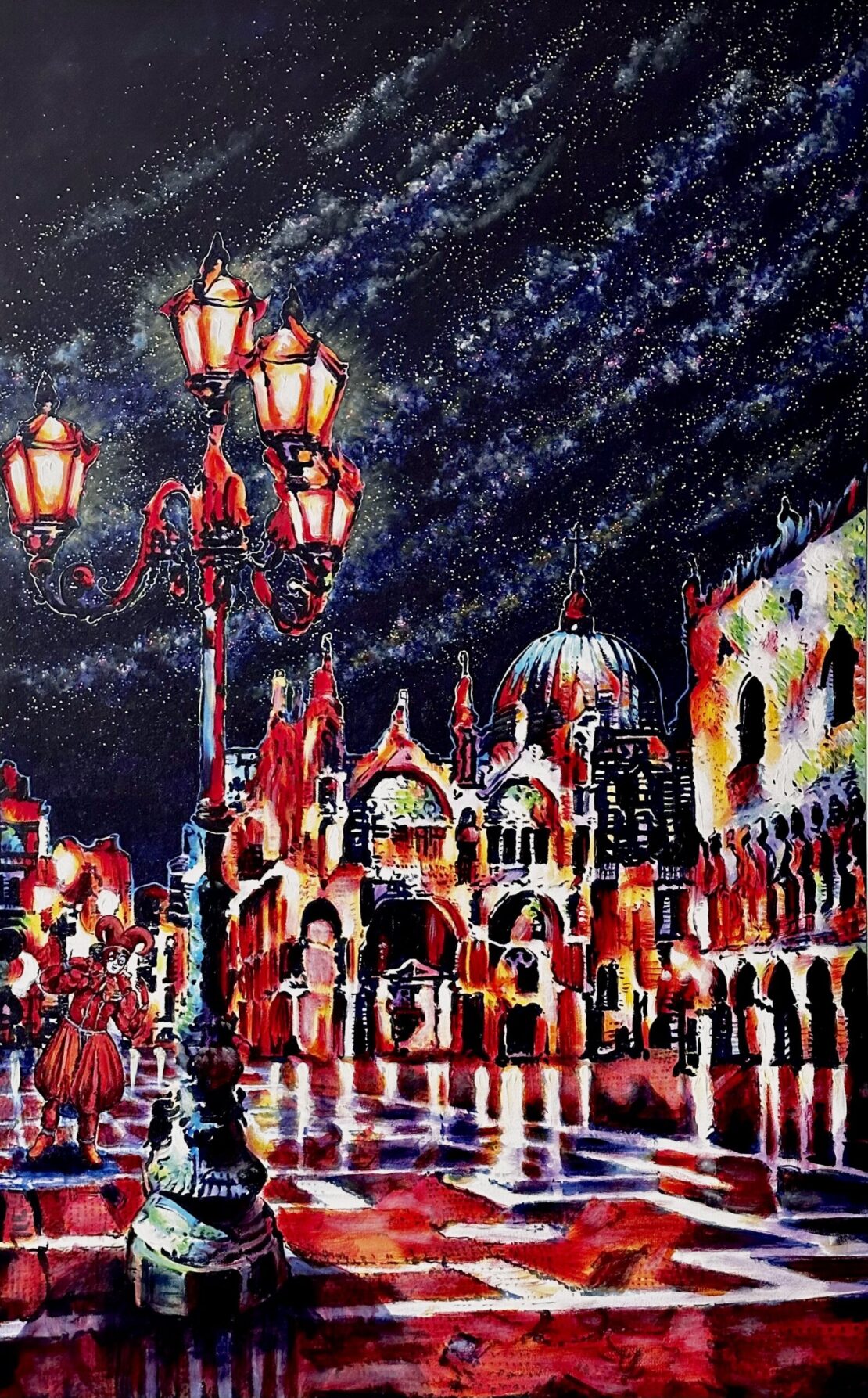 Piazza San Marco, Venezia  -  Jose Antonio Ayala  - 48" x 30" - Acrylic on Canvas Gallery Wrapped