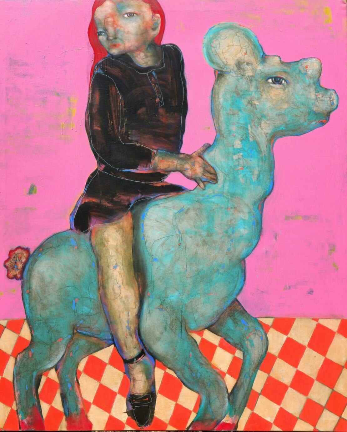 Bunny Horse  -  RRicardo  - 50" x 42" - Acrylic on Canvas