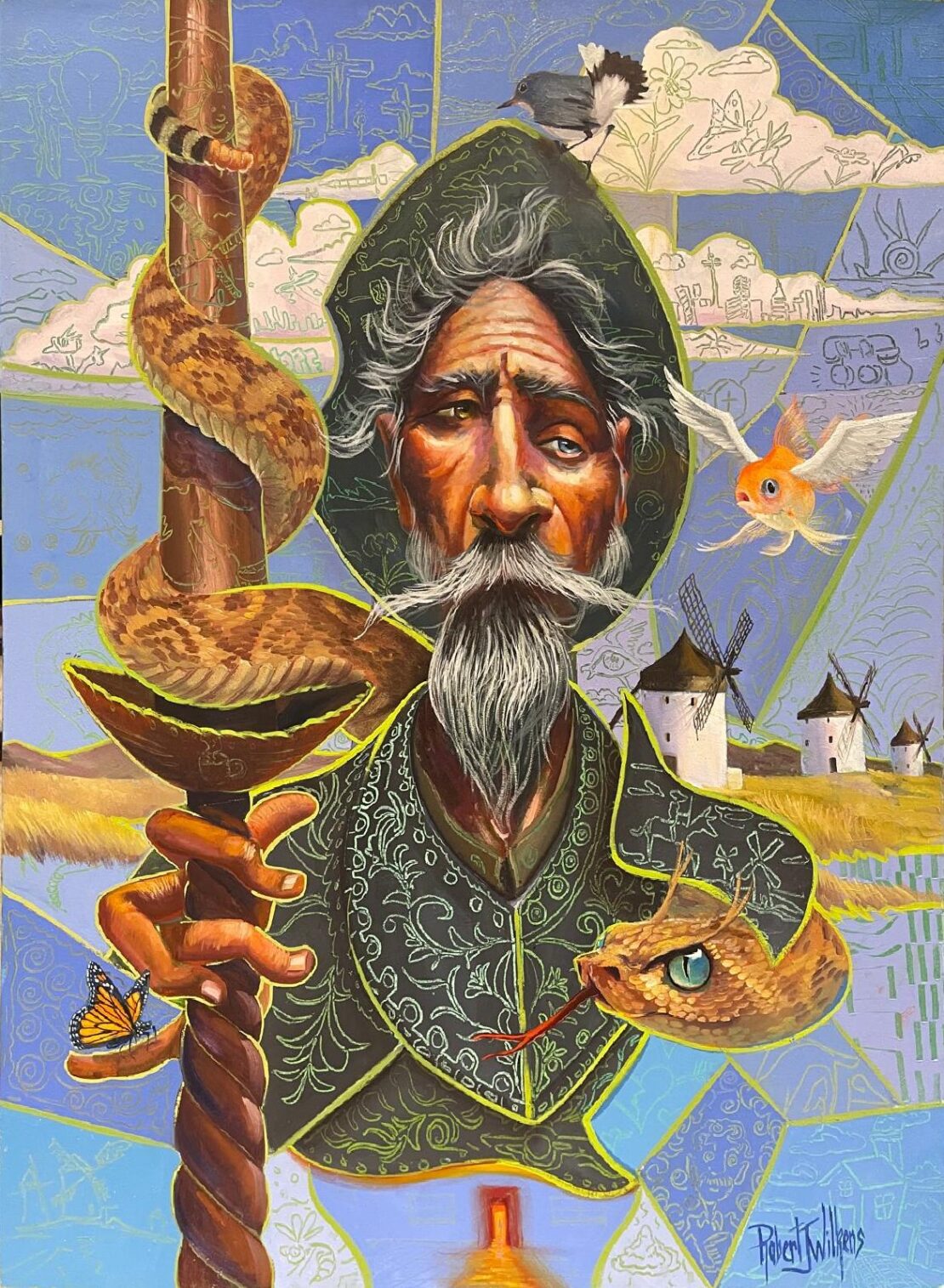 Don Quijote  -  Robert J. Wilkens  - 40" x 30.125" - Oil on Canvas