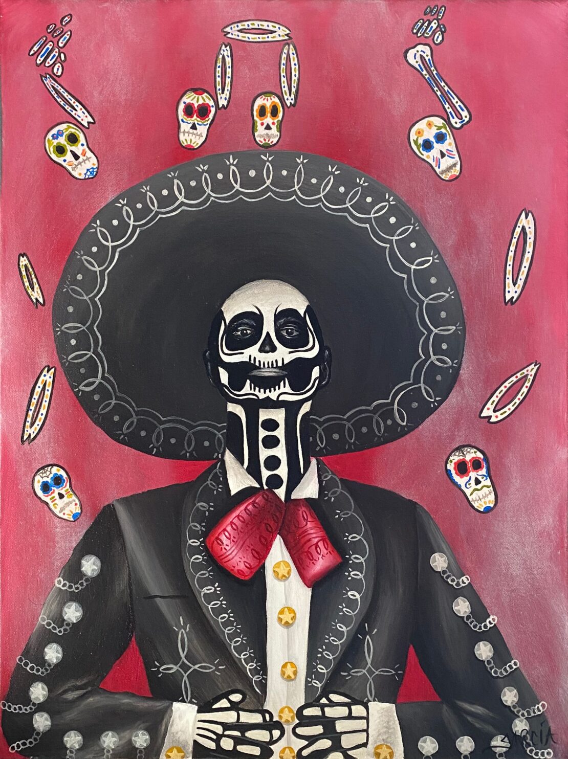 El Charro Muerto - Antonio (Tony) Garcia - 24" x 18" - Oil on Canvas