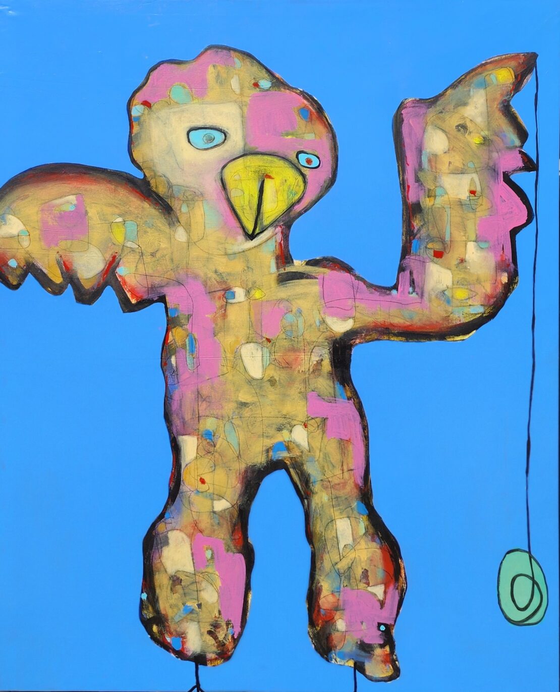 Yoyo Bird 2  -  RRicardo  - 58" x 47" - Acrylic on Canvas