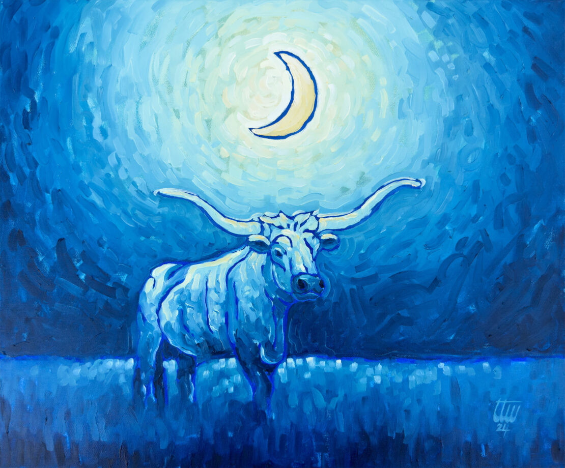 Texas Longhorn No. 10  -  Timothy Watters  - 20" x 24" - Oil on Canvas