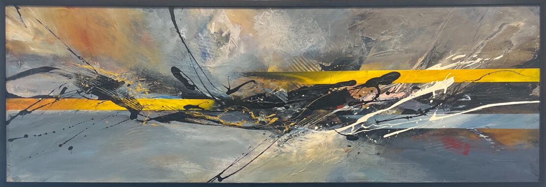 Golden Horizons  -  Justin McHenry  - 24" x 72" - Acrylic on Canvas