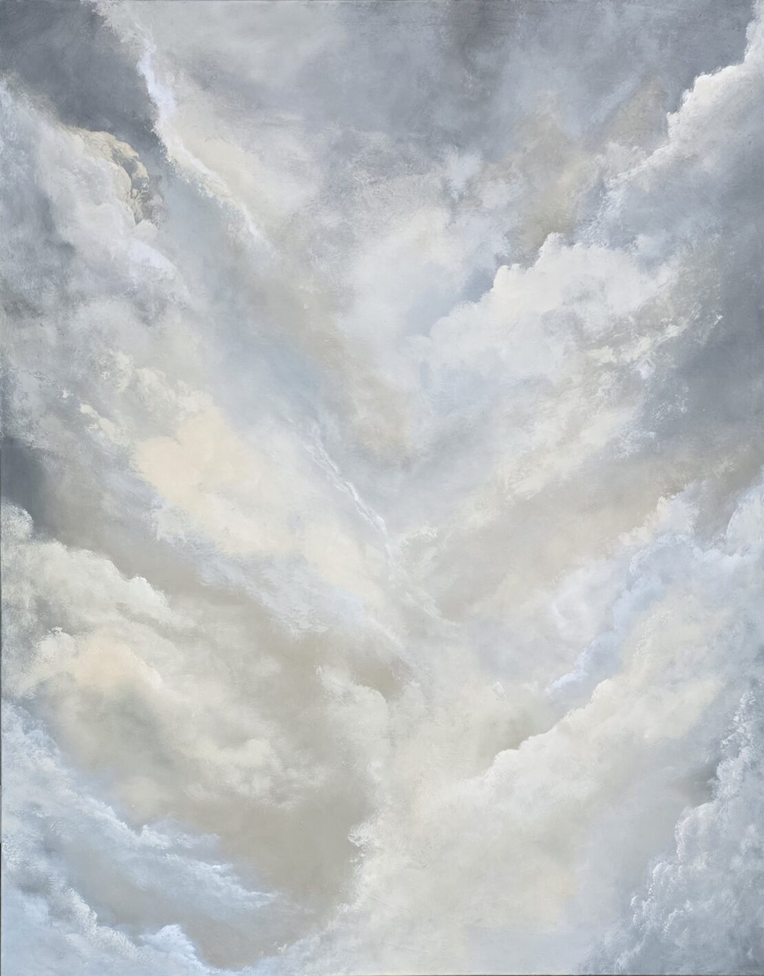 Only Skies (1 neutral)  -  Kim Anguiano  - 60 x 48" -  Mixed Media on Canvas