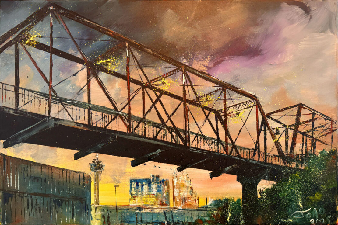 Hays Street Bridge  -  Joao Quiroz  - 24" x 36" - Oil on Canvas