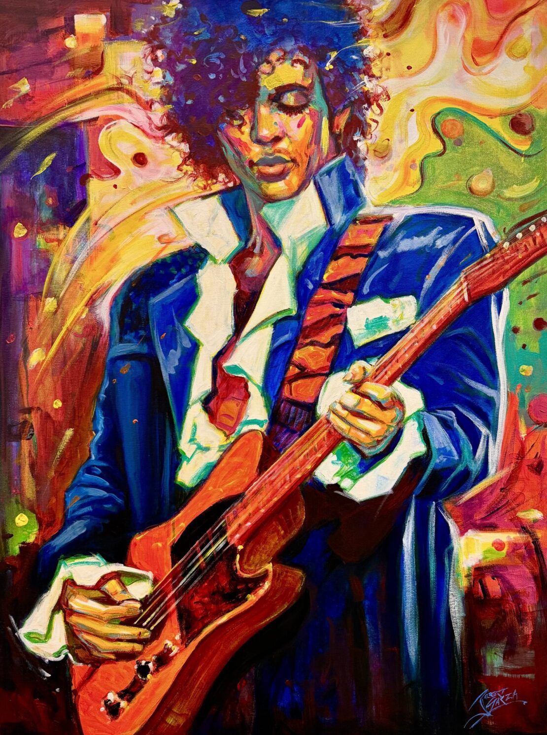 Prince  -  Robert Garza  - 40 x 30" -  Acrylic on Canvas