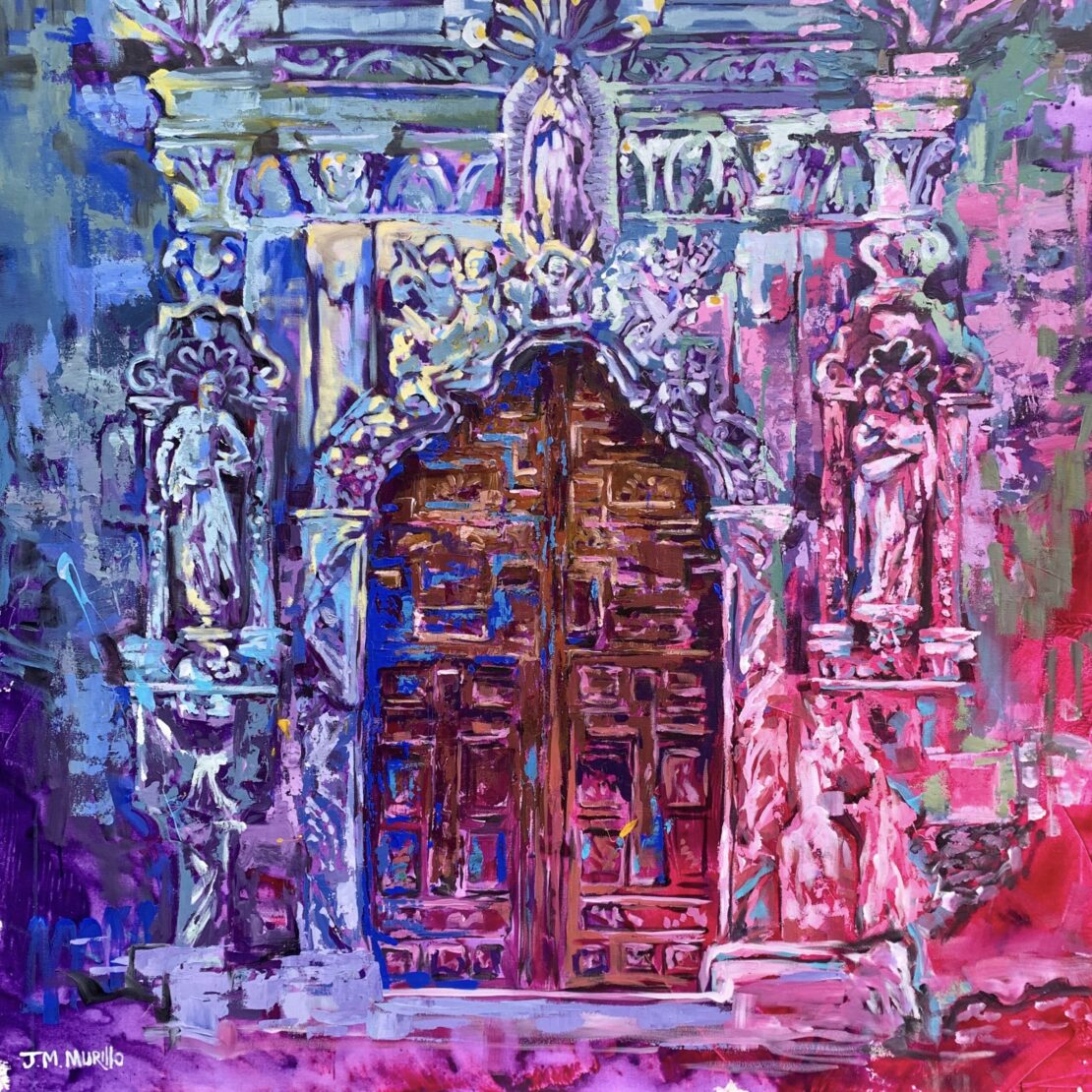 Puerta de Mission San Jose  -  Mauro Murillo  - 48 x 48" -  Acrylic on Canvas